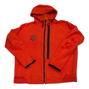 Nike Tech Fleece Manchester United FC Red Full Zip Hoodie Sweatshirt Mens 2XL
